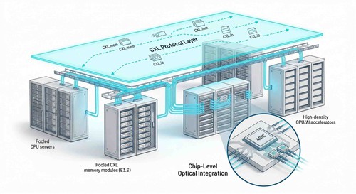 CXL over optical transport with co-packaged optics CXL over optical transport with co-packaged optics