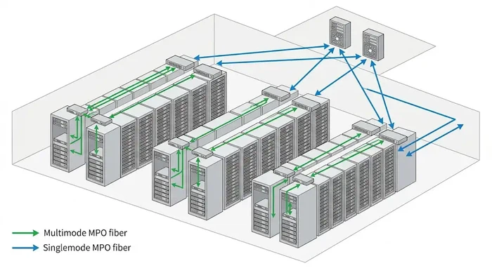 Singlemode and multimode MPO applications in AI clusters@hengtongglobal Singlemode and multimode MPO applications in AI clusters@hengtongglobal